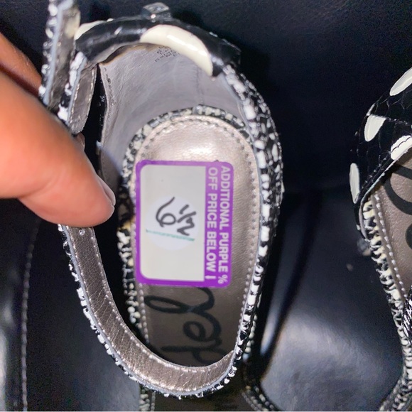 Sam Edelman Eleanor Printed Open Toe Platform Stiletto Heels Size 6.5 - Picture 5 of 6